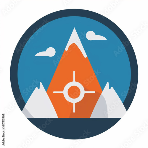 vector illustration of an abstract background with compass