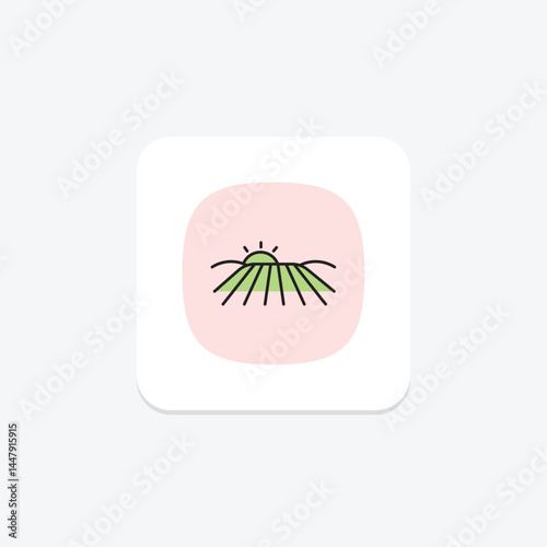 Field With Furrows, vector, pixel perfect, illustrator file