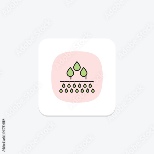 Watered Field, vector, pixel perfect, illustrator file