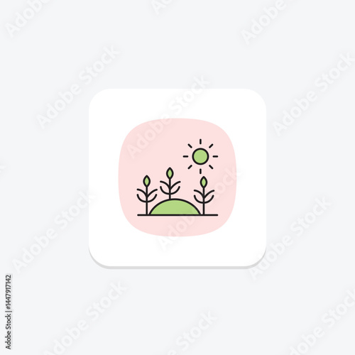 Morning Light On Crops, vector, pixel perfect, illustrator file