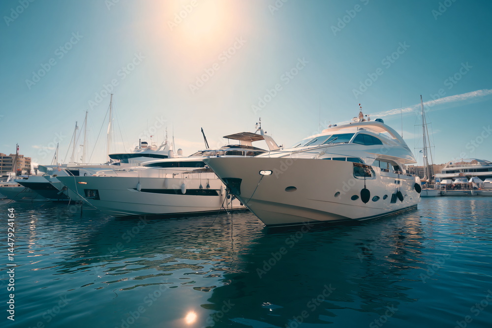 Fototapeta premium Luxury yachts in the port