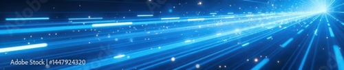 Abstract white & blue motion trails, high velocity , wave, electric