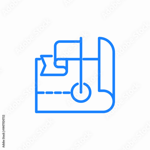achieved milestone icon sign vector