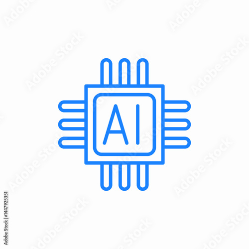 artificial intelligence icon sign vector