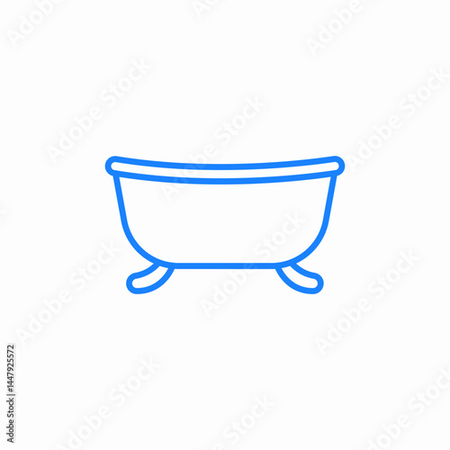 bathtub bathing icon sign vector