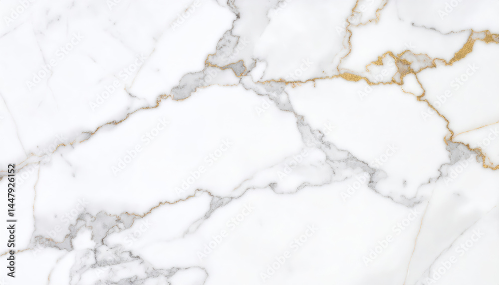 Obraz premium Marble Texture White with Gold Veins