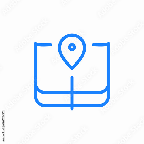 book location pin icon sign vector
