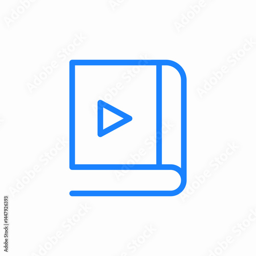 book play icon sign vector