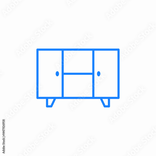bufet cupboard icon sign vector