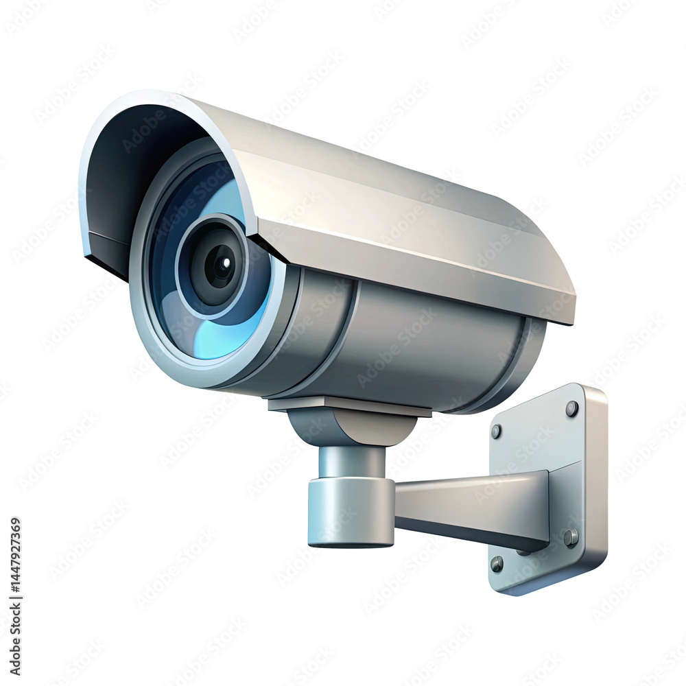 High definition security camera with a visor mounted to a wall bracket High definition security camera with a visor mounted to a wall bracket