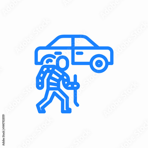 car robber icon sign vector