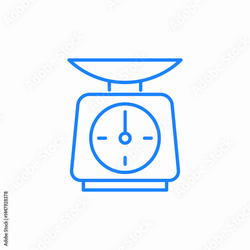 food scale icon sign vector