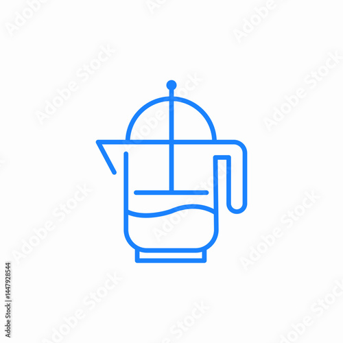 french press icon sign vector