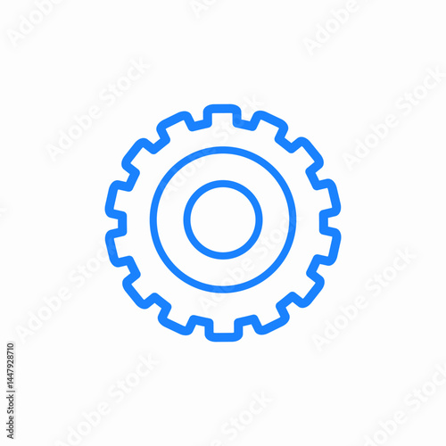 gear setup icon sign vector