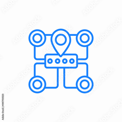 installatioin pin equipment icon sign vector