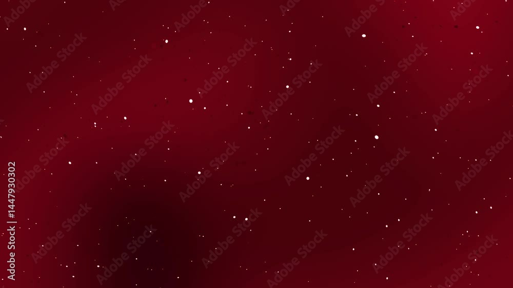 Red galaxy background with small white particle and red dots particle suitable for use as a festive backdrop party invitation or abstract design element