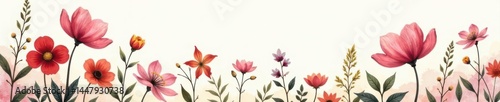 Elegant golden line art botanicals with watercolor wash, nature, graphic