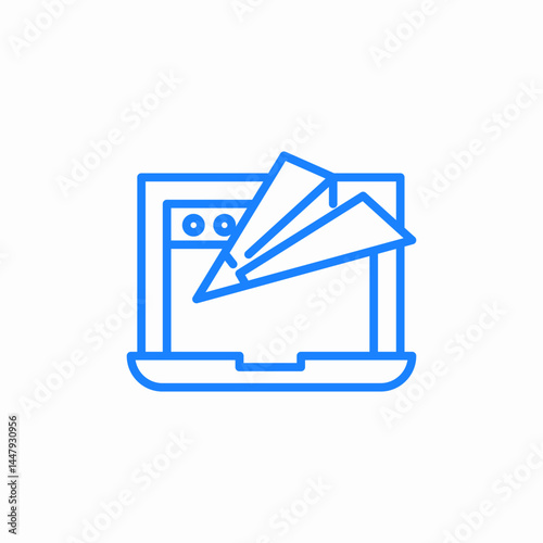 landing page icon sign vector