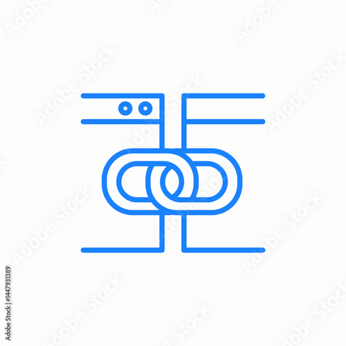 linked pages icon sign vector