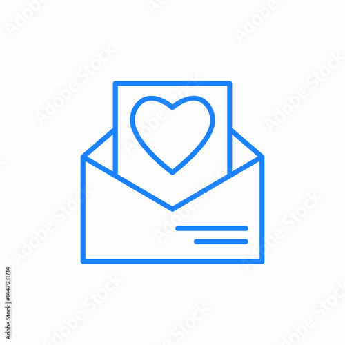 love letter icon sign vector
