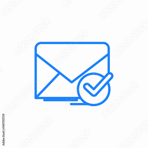 mail appoved icon sign vector