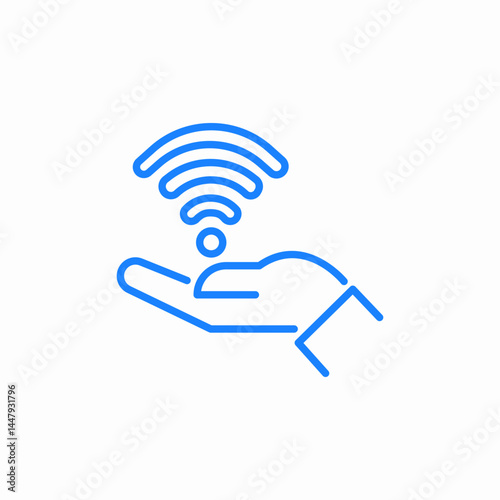 managed wifi icon sign vector