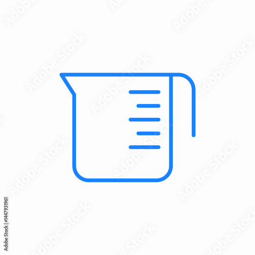 measuring cup icon sign vector