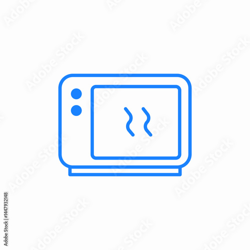 microwave kitchen icon sign vector