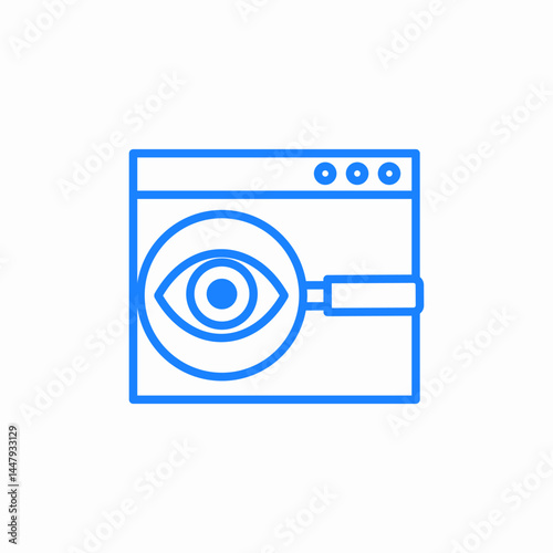 page monitoring icon sign vector