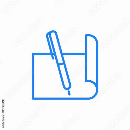paper pen sign icon sign vector