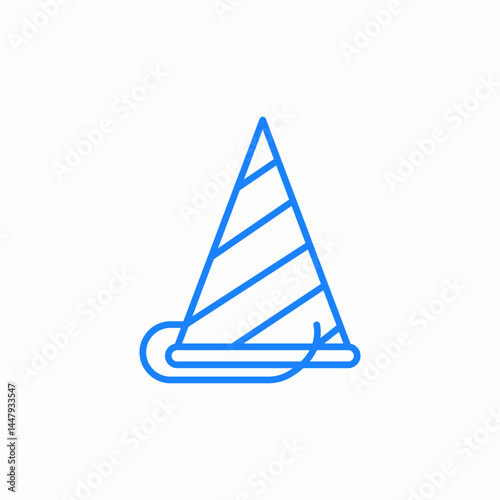 party hat single icon sign vector