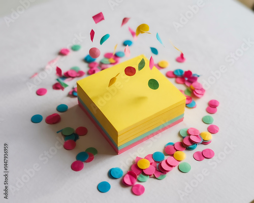 sticky notes arranged neatly generative ai