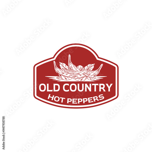 chili sauce vetor. chili logo. chili illustration. vintage chili sauce logo.
