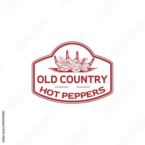 chili sauce vetor. chili logo. chili illustration. vintage chili sauce logo.