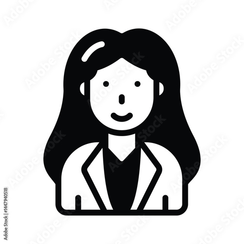 Check this amazing glyph icon of businesswoman character