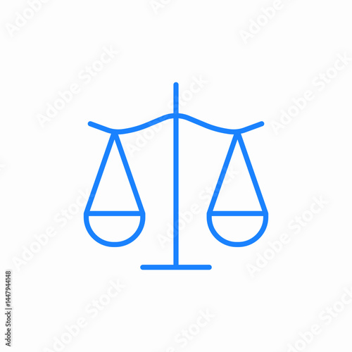 balance scales symbol. icon sign vector
