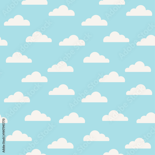 seamless clouds pattern vector