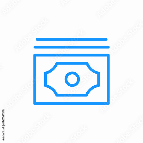 cash money bills icon sign vector
