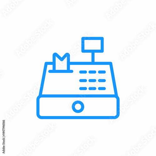 cash register machine icon sign vector