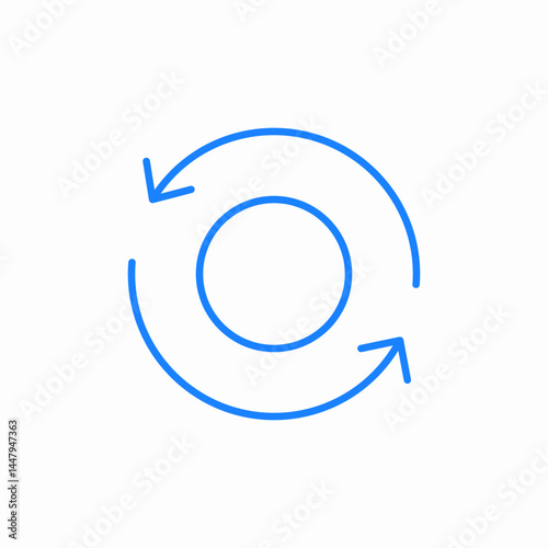 circular sync arrows icon sign vector