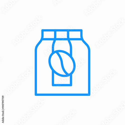 coffee beans bag icon sign vector