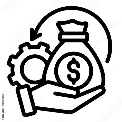 Cost Control  Icon Element For Design	