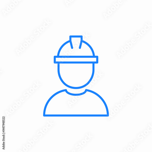 construction worker icon sign vector