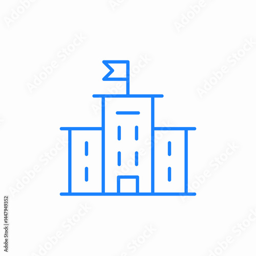 education institution facility icon sign vector