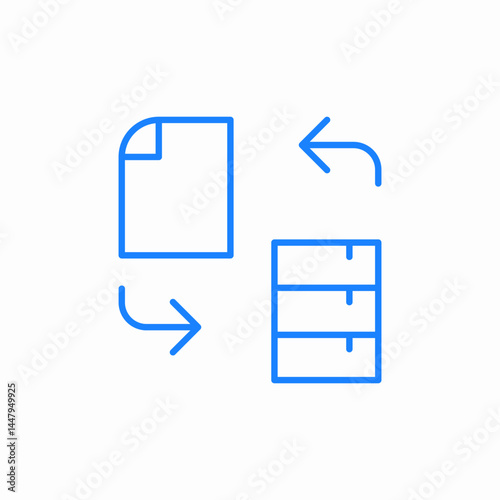 file database transfer icon sign vector