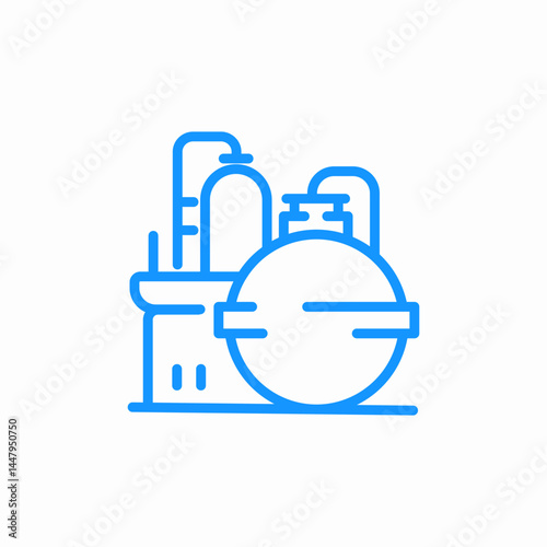 gas processing plant icon sign vector