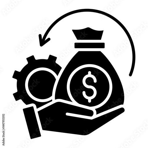 Cost Control  Icon Element For Design	