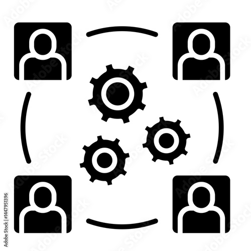 Team Coordination  Icon Element For Design	