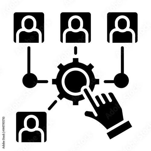 Resource Allocation  Icon Element For Design	