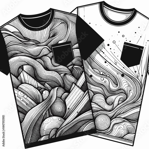 3D T-Shirt Mockup with Pocket